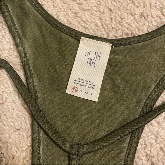 NWT Free People We The Free Amelia Tank Top Moss XS - Picture 5 of 6